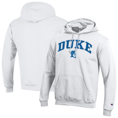  Duke Blue Devils Champion Arch Over Logo Pullover Hoodie - White